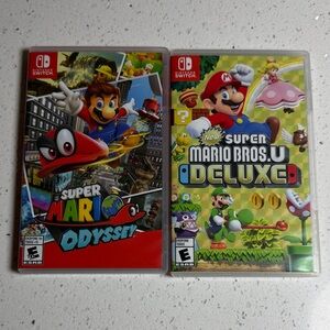Nintendo Switch Games Super Mario Odyssey & Super Mario Bros. U Deluxe Handheld